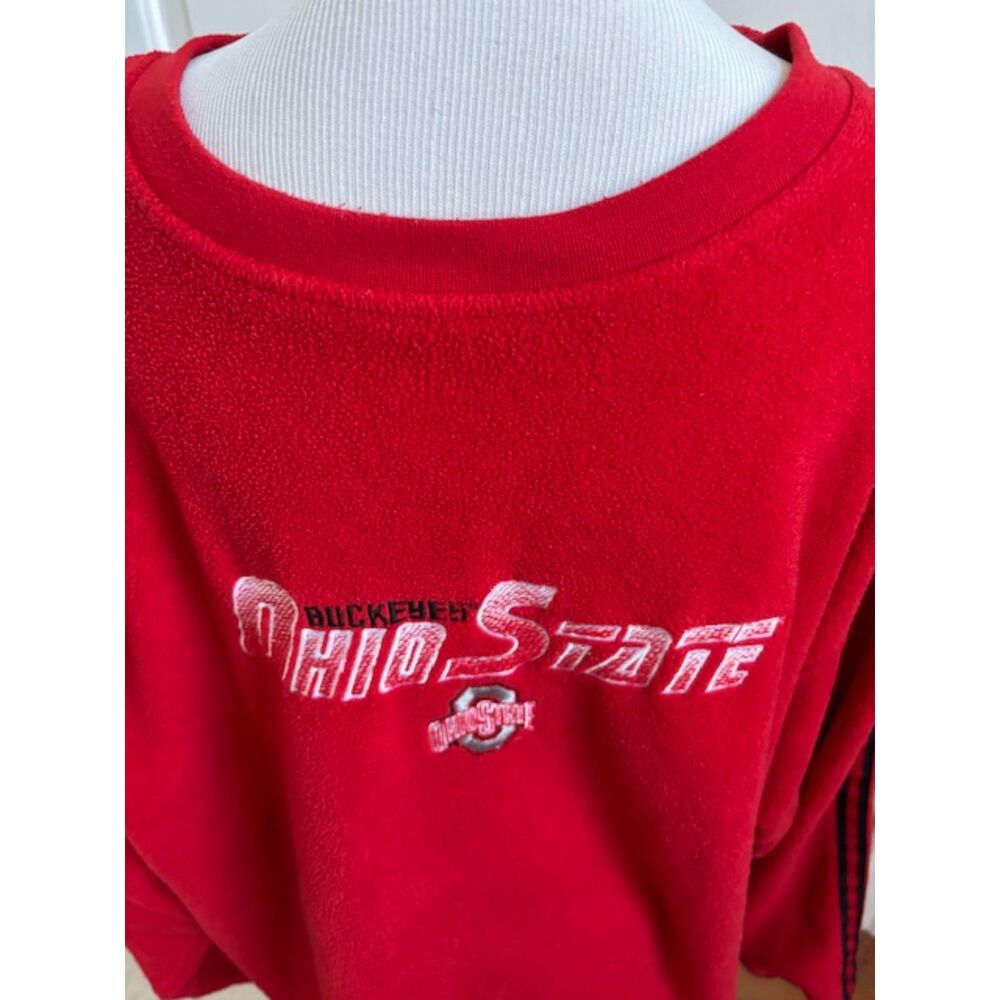 PRO PLAYER OHIO STATE BUCKEYES RED FLEECE PULLOVER SIZE XXL CHEST 54" - Picture 2 of 5